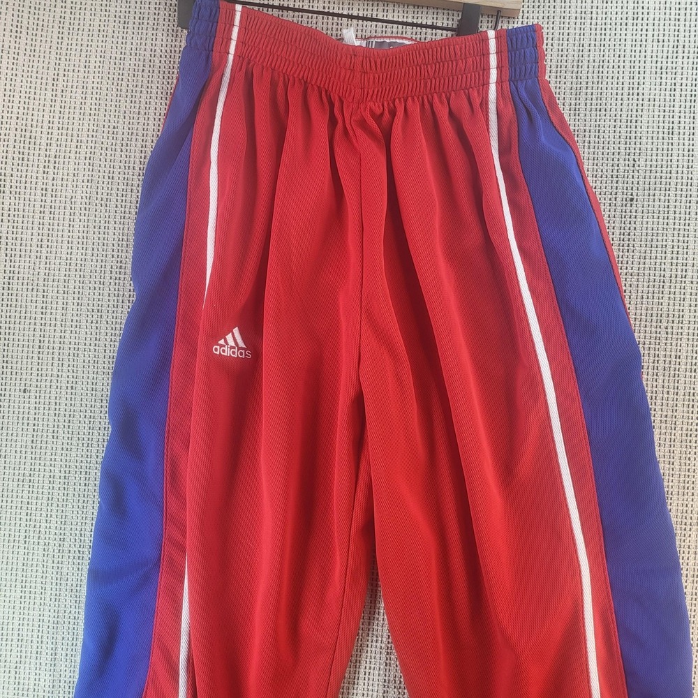 Kansas Jayhawks Pants Womens Large Red Blue NCAA Basketball Adidas Training